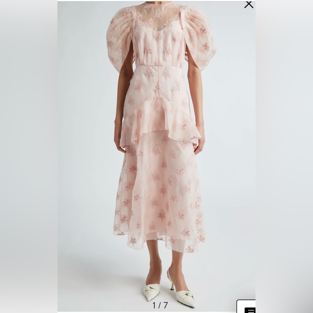 ERDEM Blush Pink Floral Dress NWOT 8